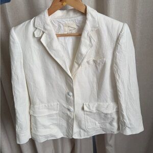 Boy. Band Of Outsiders Off-White two button linen Blazer size 4